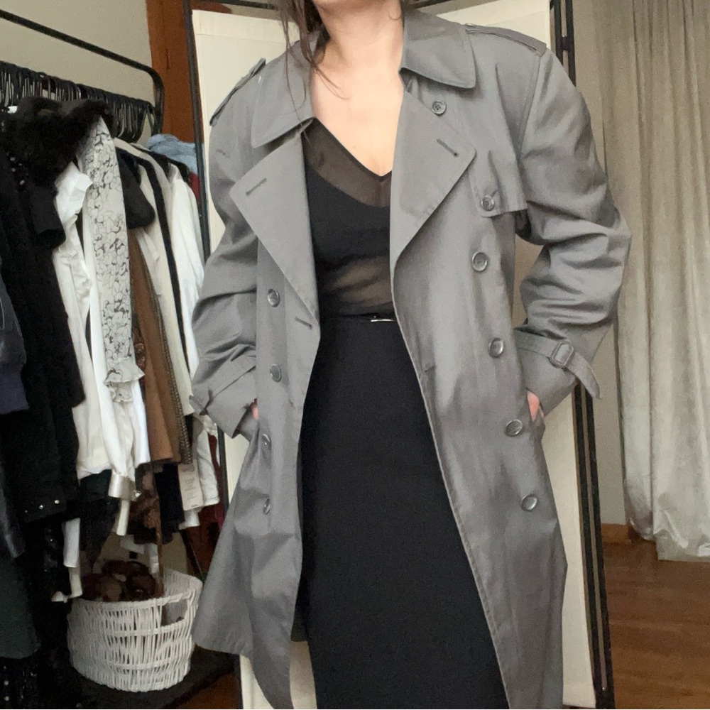 SOLD Women's Gray London Fog Trench Coat